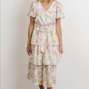 NWT Baltic Born Stacia Tiered Midi Dress
